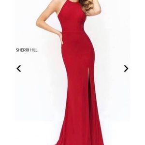Red sherri hill prom dress